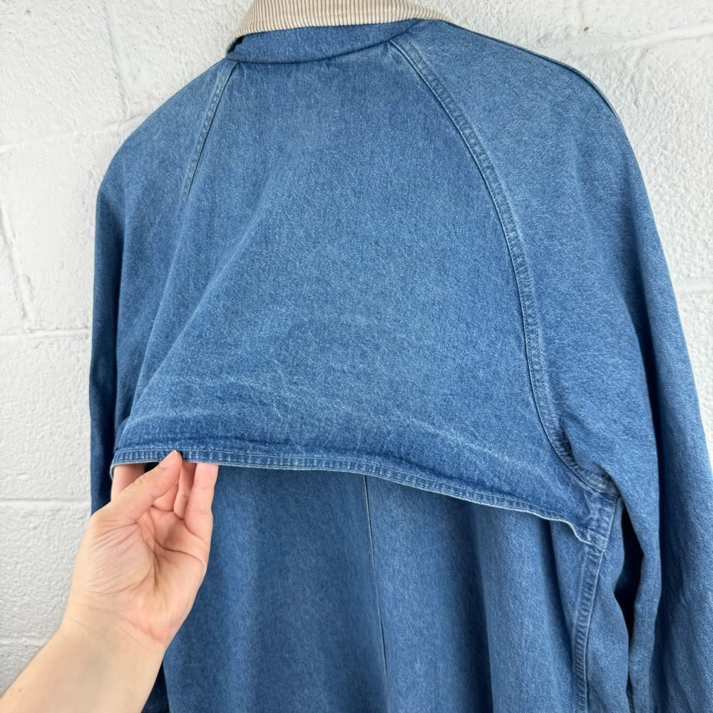 Vintage L.L. Bean Denim Barn Coat with Blanket Lining - Picture 9 of 14